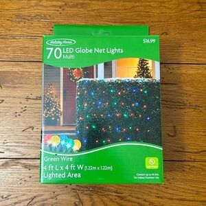 Net Lights - 70 LED Globe Net Lights Multi by Holiday Home NWT 4’ x 4’